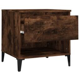 Berkfield Home Side Tables 2 pcs Smoked Oak 50x46x50 cm Engineered Wood in Brown - Size: 50 x 46 x 50 cm - thumbnail 8