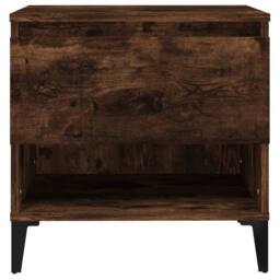 Berkfield Home Side Tables 2 pcs Smoked Oak 50x46x50 cm Engineered Wood in Brown - Size: 50 x 46 x 50 cm - thumbnail 7