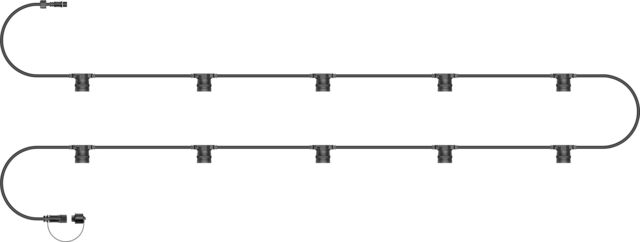 Xmas Haus E27 ES Screw Festoon Black Rubber IP65 10m 10 Lamp - image 1