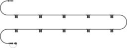 Xmas Haus E27 ES Screw Festoon Black Rubber IP65 10m 10 Lamp