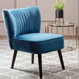 Orsina Regents Park Velvet Chair in Blue