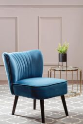 Orsina Regents Park Velvet Chair in Blue - thumbnail 5