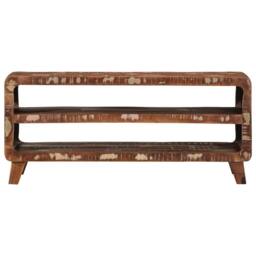 Berkfield Home TV Cabinet 105x46x32 cm Solid Wood Reclaimed in Brown - Size: 105 x 46 x 32 cm - thumbnail 1