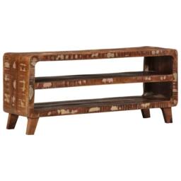 Berkfield Home TV Cabinet 105x46x32 cm Solid Wood Reclaimed in Brown - Size: 105 x 46 x 32 cm - thumbnail 2