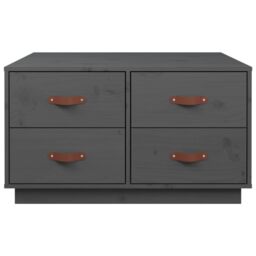 Berkfield Home Coffee Table Grey 80x80x45 cm Solid Wood Pine - Size: 80 x 80 x 45 cm - thumbnail 6