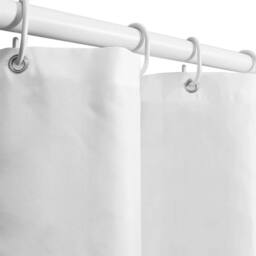 FLAVORA Mildew Proof Polyester Fabric Bathroom Shower Curtain in White - Size: 180 cm width x 180 cm drop - thumbnail 4