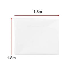 FLAVORA Mildew Proof Polyester Fabric Bathroom Shower Curtain in White - Size: 180 cm width x 180 cm drop - thumbnail 2