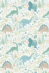 Hoopla Walls Jurassic Party 10m Matt Wallpaper in Blue - thumbnail 2