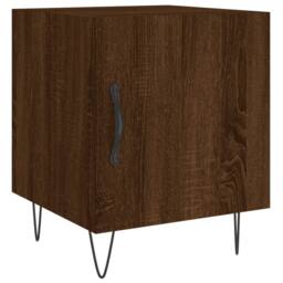 Berkfield Home Modern Bedside Cabinets 2 pcs Brown Oak 40x40x50 cm Engineered Wood - Size: 40 x 40 x 50 cm - thumbnail 5