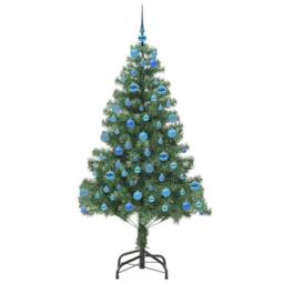 Berkfield Home Christmas Tree with 300 LEDs with Stand Green 180 cm PVC - thumbnail 4