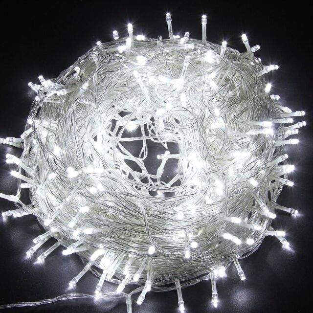 Shatchi 400LEDs Multifunction Timer Outdoor String Fairy Lights 40M Waterproof Christmas Decoration in White - image 1