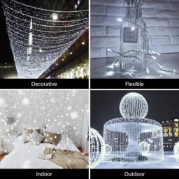 Shatchi 400LEDs Multifunction Timer Outdoor String Fairy Lights 40M Waterproof Christmas Decoration in White - thumbnail 5