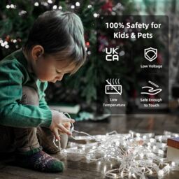 Shatchi 400LEDs Multifunction Timer Outdoor String Fairy Lights 40M Waterproof Christmas Decoration in White - thumbnail 3