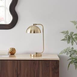FurnitureboxUK Byron Brass Table Lamp in Light Bronze - thumbnail 1