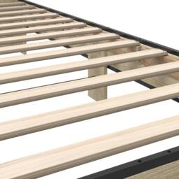 Berkfield Home Bed Frame without Mattress Sonoma Oak 75x190 cm Small Single in Light Oak - thumbnail 7