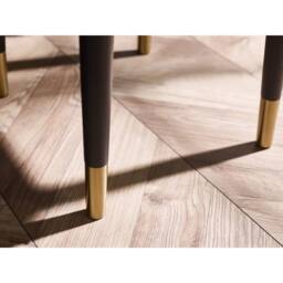 Cheshire Fluted Stone Top Lamp Table With Drawer in White Marble & Black - thumbnail 7