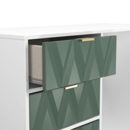 Ready Assembled 2 U Dallas 4 Drawer Vanity (Ready Assembled) in Green - thumbnail 9