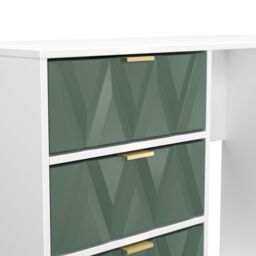 Ready Assembled 2 U Dallas 4 Drawer Vanity (Ready Assembled) in Green - thumbnail 7