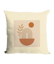 Mafett Set of 4 Boho Cushion Covers Minimalist Abstract Designs in Neutral Earthy Tones in Beige - thumbnail 5