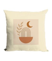 Mafett Set of 4 Boho Cushion Covers Minimalist Abstract Designs in Neutral Earthy Tones in Beige - thumbnail 3