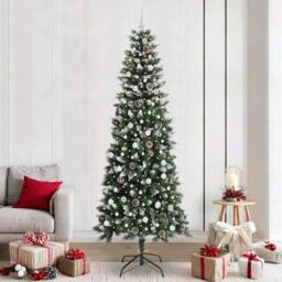 Berkfield Home Artificial Christmas Tree with 300 LEDs Green 96 x 96 x 240 cm