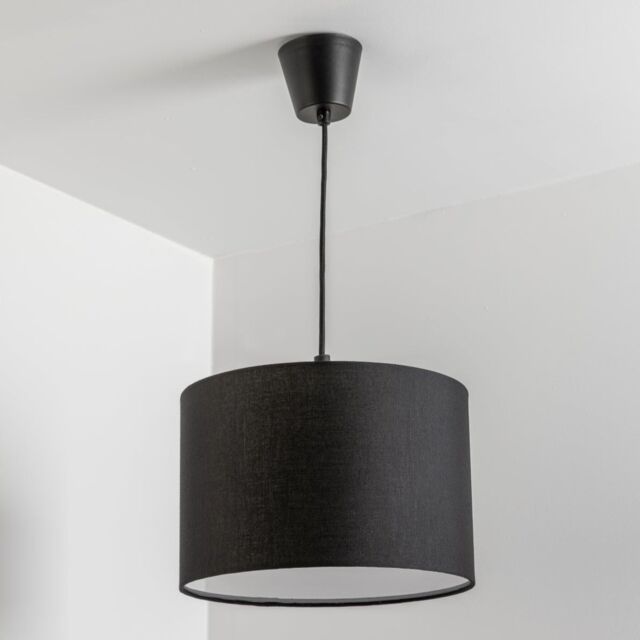 CGC Lighting 'Lucia' Black Fabric Ceiling Lamp Shade With Frosted Diffuser - image 1