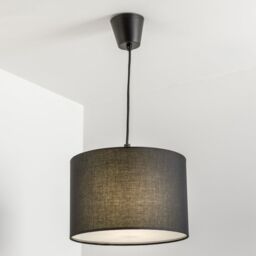 CGC Lighting 'Lucia' Black Fabric Ceiling Lamp Shade With Frosted Diffuser - thumbnail 3