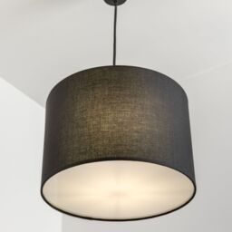 CGC Lighting 'Lucia' Black Fabric Ceiling Lamp Shade With Frosted Diffuser - thumbnail 4