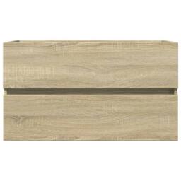 Berkfield Home 2 Piece Bathroom Furniture Set Ceramic & Engineered Wood in Light Tan - thumbnail 5