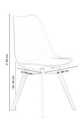 Life Interiors 'Round Lorenzo' Dining Set with a Table & Chairs Set of 2 in White - thumbnail 9