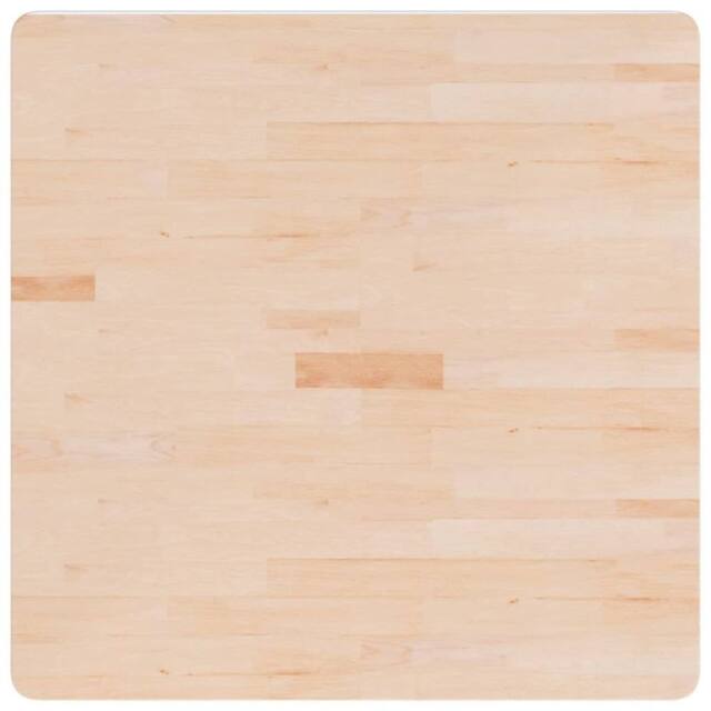 Berkfield Home Square Table Top 80x80x1.5 cm Untreated Solid Wood Oak in Natural - image 1