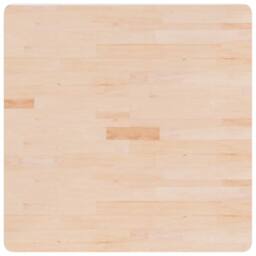 Berkfield Home Square Table Top 80x80x1.5 cm Untreated Solid Wood Oak in Natural - thumbnail 1