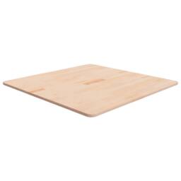 Berkfield Home Square Table Top 80x80x1.5 cm Untreated Solid Wood Oak in Natural - thumbnail 2