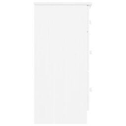 Berkfield Home Chest of Drawers ALTA White 112x35x73 cm Solid Wood Pine - Size: 112 x 35 x 73 cm - thumbnail 5