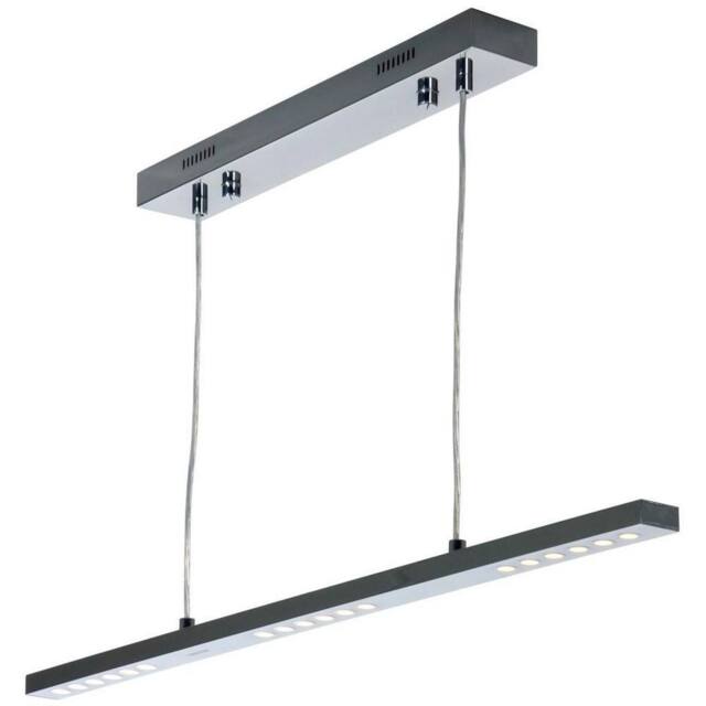 Netlighting Minimum Straight Bar Pendant Ceiling Light Chrome in Grey