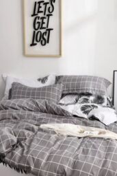 Ezysleep Oxford Printed Duvet Cover Set in Grey - Size: King - thumbnail 2