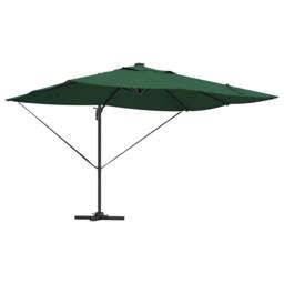 Berkfield Home Elegant Cantilever Roma Parasol with LEDs Green 352x251x265 cm Al - Size: 352 x 251 x 265 cm - thumbnail 3