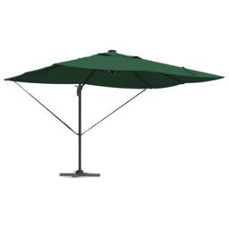 Berkfield Home Elegant Cantilever Roma Parasol with LEDs Green 352x251x265 cm Al - Size: 352 x 251 x 265 cm - thumbnail 1
