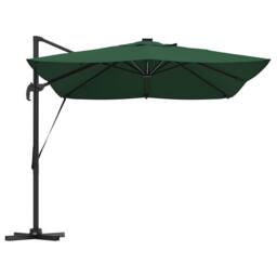 Berkfield Home Elegant Cantilever Roma Parasol with LEDs Green 352x251x265 cm Al - Size: 352 x 251 x 265 cm - thumbnail 7