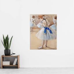 "Artery8 Dancer Ballerina Pastel Drawing Degas Vintage Wall Art Print Poster in Beige - Size: W18"" x H24""" - thumbnail 4