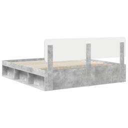 Berkfield Home Bed Frame with Headboard Concerte 180 x 200 cm Solid Pine Wood in Grey - thumbnail 9