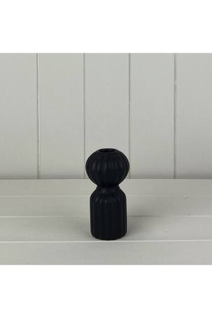KDMD Sleek Black Ceramic Candle Holder - image 1