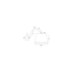 Netlighting Zakyntos Wall Lamp With Shade Black Chrome - thumbnail 2