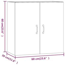 Berkfield Home Wall Cabinet Concrete Grey 60x31x60 cm Engineered Wood - Size: 60 x 31 x 60 cm - thumbnail 9