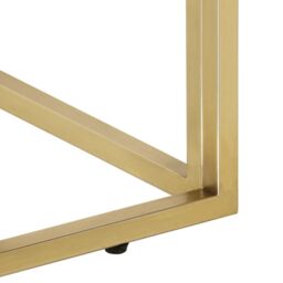 Berkfield Home Coffee Table Gold Stainless Steel & Tempered Glass - thumbnail 6