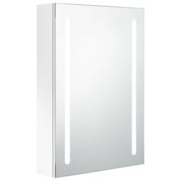 Berkfield Home LED Bathroom Mirror Cabinet Shining White 50x13x70 cm - Size: 50 x 13 x 70 cm - thumbnail 2