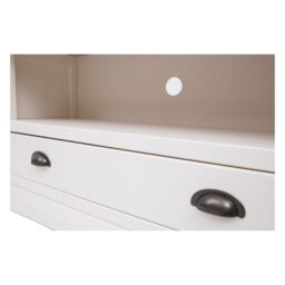 Cabinet Bits Cosenza Off-White 1 Drawer TV Cabinet Brass Cup Handle - thumbnail 5