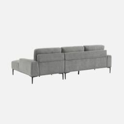 sweeek 3-seater corner sofa in fabric & metal, right-hand corner in Dark Grey - thumbnail 3