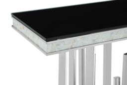 Orsina Modern Silver Console Table, Luxe Design Table For Hallway, Functional Distinctive Sofa Table For Bedroom - thumbnail 4