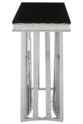 Orsina Modern Silver Console Table, Luxe Design Table For Hallway, Functional Distinctive Sofa Table For Bedroom - thumbnail 3
